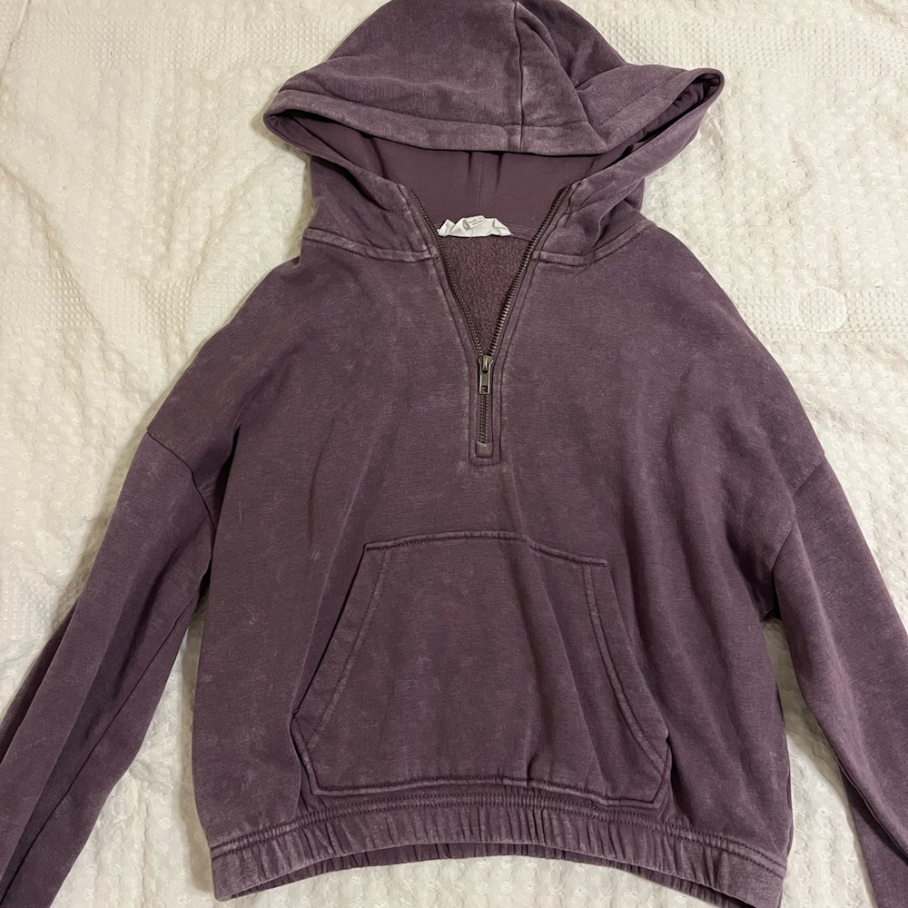 Cropped quarter-length zip up!